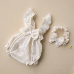 Boho Newborn Photo Props Ruffle Baby Outfit Lace Trim Romper Infant Picture Session Clothing Studio Posing Suits
