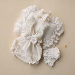 Boho Newborn Photo Props Ruffle Baby Outfit Lace Trim Romper Infant Picture Session Clothing Studio Posing Suits