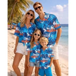 Hawaiian Children's Shirt Plant Flower Pattern Print Family Dress Beach Parent Vacation Style Parent Child T-Shirt Men's Tops