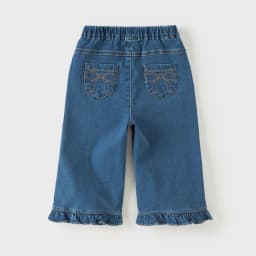 Dave Bella Children Embroidery Jeans Pants Girls Wide Leg Autumn Spring Trousers Denim Elastic Straight Trousers DB3262597