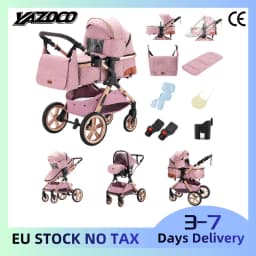 3‑In‑1 All‑Season Baby Travel Pram Set, Newborn Safety Car Seat Included, Robust Lightweight Aluminum Frame, Moisture‑Wicking Ventilated Textile, Compact Fold Urban Baby Buggy