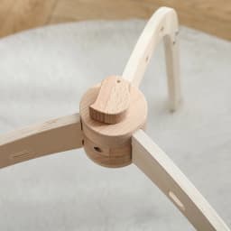 Wooden Baby Gym Frame Foldable Space Saving No Tools Assembly Lightweight 1130g Rounded Edges for Newborns