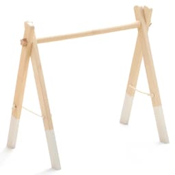 Wooden Baby Gym Frame Foldable Space Saving No Tools Assembly Lightweight 1130g Rounded Edges for Newborns
