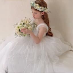 White Puffy Princess Dress For Girls, Kids Birthday Banquet Performance Gown, Flower Girl Dress, 2026 New Style Children Costume