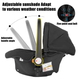 Baby Stroller 3 in 1 Stroller Lightweight Portable Travel Pram High Landscape Four Wheel Hand Push Newborn Carriage Street Fashion Mom Shop Cart