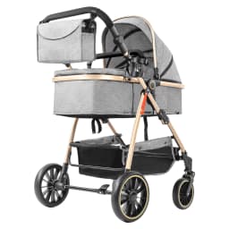 Baby Stroller 3 in 1 Stroller Lightweight Portable Travel Pram High Landscape Four Wheel Hand Push Newborn Carriage Street Fashion Mom Shop Cart