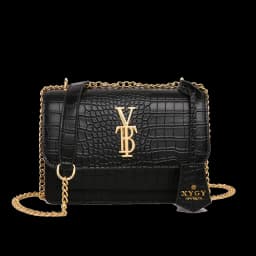 Chic Vintage Clutch Purse - Minimalist Evening Bag with Crystal Embellishments & Art Deco Lettering