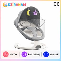 Electric Baby Swing 5 Speed Bluetooth Music Remote Control Timer Sensor Mode Foldable Mosquito Net Baby Rocking Chair Baby Bouncer for Newborn Infants 0 to 12 Months Hands Free Soothing Nursery Travel Essential