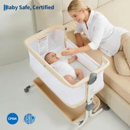 Baby Crib 3 in 1 Baby Bed Bedside Crib Baby Playpen 0-3 years child multi-function folding and lifting With Mosquito Net & Wheel