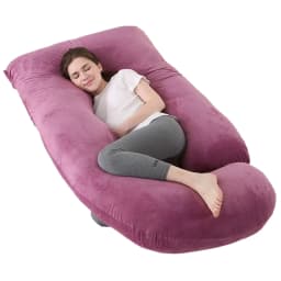 J-Shaped Full Body Pillow for Pregnant Women 175x65x25 cm Soft Side Sleeper and Still Pillow with Removable Cover Reloding Back Belly and Hip
