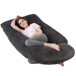 J-Shaped Full Body Pillow for Pregnant Women 175x65x25 cm Soft Side Sleeper and Still Pillow with Removable Cover Reloding Back Belly and Hip
