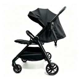 Foldable Baby Stroller Lightweight Portable Travel Pushchair Newborn Infant Pram 0-36 Months All Terrain Swivel Front Wheel Shock Absorber 5-Point Harness Foot Brake 5kg Storage Basket Adjustable Canopy Compact Buggy