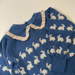 2026 Fall/Winter New Girls' Sweater Cute Rabbit Versatile Printed Knitted Sweater Children's Western-style Long-Sleeved Top