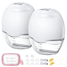 Wearable Breast Pump, Hands-Free, with Longer Battery Life & LED Display, Leakproof Design, Portable Electric Breast Pump with 3 Modes & 12 Levels & Low Noise, Portable Breastfeeding Device with Carrying Case.
