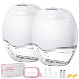 Wearable Breast Pump, Hands-Free, with Longer Battery Life & LED Display, Leakproof Design, Portable Electric Breast Pump with 3 Modes & 12 Levels & Low Noise, Portable Breastfeeding Device with Carrying Case.
