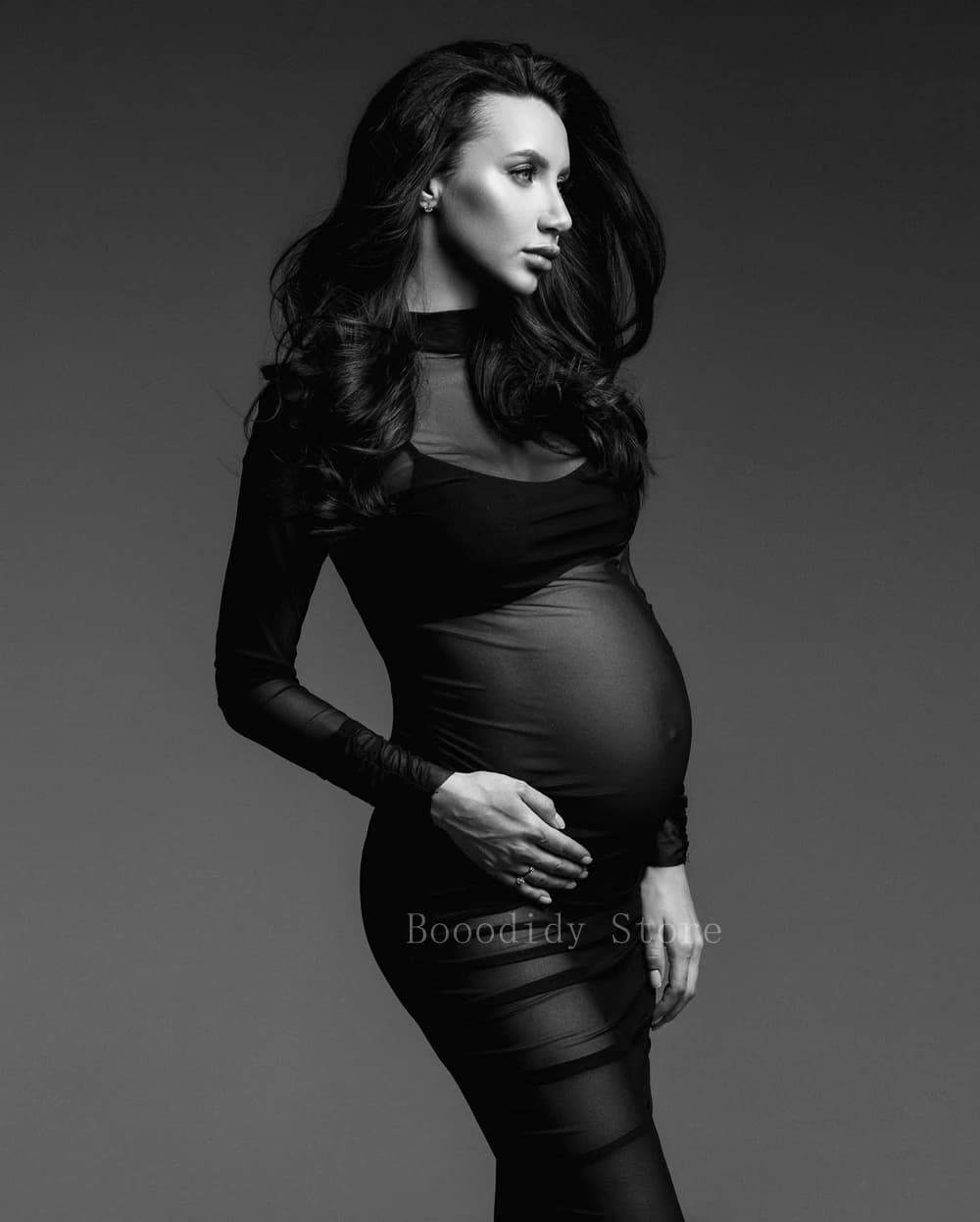 Maternity Dresses For Photo Shoot Pregnancy Women Bodycon Stretchy Maxi Long Clothes for Pregnant Photography Babyshower Props