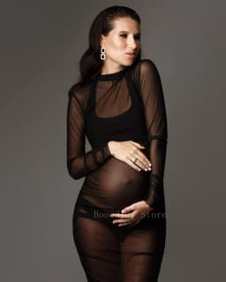 Maternity Dresses For Photo Shoot Pregnancy Women Bodycon Stretchy Maxi Long Clothes for Pregnant Photography Babyshower Props