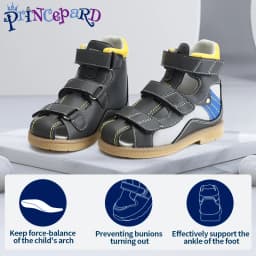 Princepard Orthopedic Kids Sandals Boys Children Summer Corrective Shoes Flat Feet Clubfoot Footwear with Arch Support
