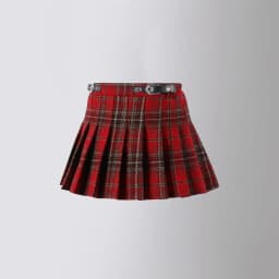 Girls Plaid Skirt 2026 New Fashion All-match Red Short Princess Skirt 8 10 12 13 Years Casual Teen School Children A-line Skirt