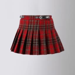 Girls Plaid Skirt 2026 New Fashion All-match Red Short Princess Skirt 8 10 12 13 Years Casual Teen School Children A-line Skirt