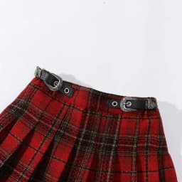 Girls Plaid Skirt 2026 New Fashion All-match Red Short Princess Skirt 8 10 12 13 Years Casual Teen School Children A-line Skirt