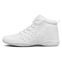 BAXINIER Girls White High Top Cheerleading Shoes Lightweight Youth Cheer Competition Sneakers Kids Training Dance Tennis Shoes