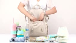 Baby Nappy Bag Mummy Bag Backpack Waterproof Storage Handbag Outdoor Travel Mommy Maternity Bag For Baby Stuff 2 Layer Gray