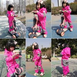 HONEYKING Children's Softshell Overalls Outdoor Hooded Coveralls Baby Rompers Windproof Waterproof Jumpsuit Kids Warm Jumpsuit