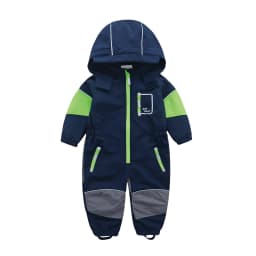 HONEYKING Children's Softshell Overalls Outdoor Hooded Coveralls Baby Rompers Windproof Waterproof Jumpsuit Kids Warm Jumpsuit