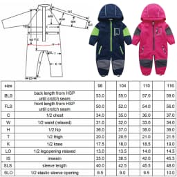 HONEYKING Children's Softshell Overalls Outdoor Hooded Coveralls Baby Rompers Windproof Waterproof Jumpsuit Kids Warm Jumpsuit