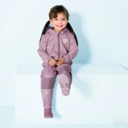 Children's Outdoor Soft-Shell Onesies Are Waterproof and Fleece Breathable