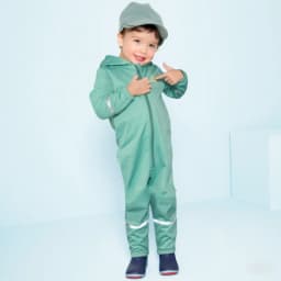 Children's Outdoor Soft-Shell Onesies Are Waterproof and Fleece Breathable