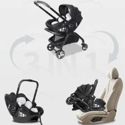 3-in-1 Baby Safety Stroller, Two-Way Newborn Baby Safety Seat, Portable 3-in-1 Stroller for Ages 0-2 Years Old