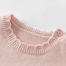 Dave Bella 2024 New Autumn Winter Girls Baby Cute Knitted Sweater Pullover Cartoon Cat Pink Children's Knitwear Top DB4242663