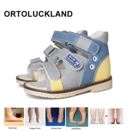 Ortoluckland Baby Girls Shoes New Children Orthopedic Flatfeet Sandals Summer Kid Boy Clubfoot Arch Support Footwear Size20 To33
