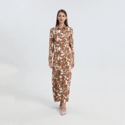 AP ISHA Style Print Soft Maxi Dress with Belt 2024 Spring and Summer Big Girls and Women Dresses Clothes 01-3