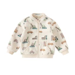 Dave Bella Boys Jackets Coats Zipper Spring Autumn Children's Clothing Cartoon Print Cute Outwear Kid Wear DB396-X