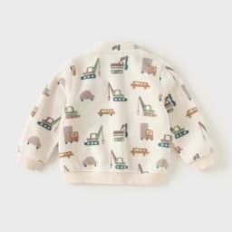 Dave Bella Boys Jackets Coats Zipper Spring Autumn Children's Clothing Cartoon Print Cute Outwear Kid Wear DB396-X