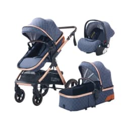 Baby Stroller, One Click Folding, Two-Way Push, 3-in-1, Lightweight, Can Sit or Lie Down, Portable Baby Stroller Suitable for Ag