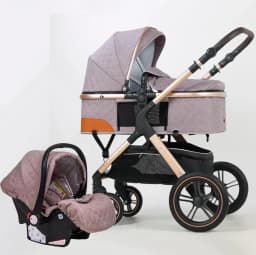 Baby Stroller, One Click Folding, Two-Way Push, 3-in-1, Lightweight, Can Sit or Lie Down, Portable Baby Stroller Suitable for Ag