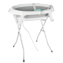 Foldable Baby Bathtub with Stand, Bath Seat & Drainage, Perfect for the Shower, From Birth to 3 Tears, Ideal as a Baby Gift