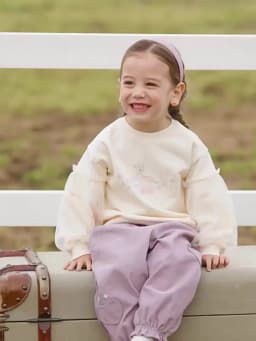 Dave Bella Autumn Children's Hoodie Sweet Cute Cartoon Rabbit Print Girls' Mesh Long Sleeves Sweatshirt Top Gentle DB3252848
