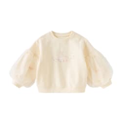 Dave Bella Autumn Children's Hoodie Sweet Cute Cartoon Rabbit Print Girls' Mesh Long Sleeves Sweatshirt Top Gentle DB3252848