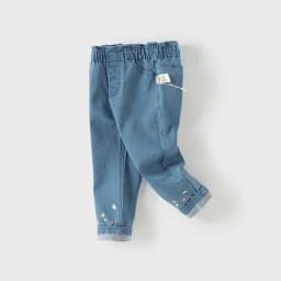 Dave Bella Autumn Girl's Denim Trousers Fashion Casual Sweet Cute Embroidery Kids Elegant Stright Jeans Party Outdoor DB3252648