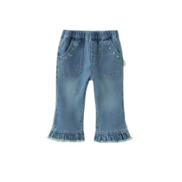 Dave Bella Autumn Girl's Denim Trousers Fashion Casual Sweet Cute Embroidery Kids Elegant Stright Jeans Party Outdoor DB3252648