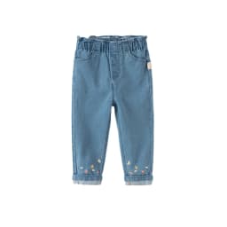 Dave Bella Autumn Girl's Denim Trousers Fashion Casual Sweet Cute Embroidery Kids Elegant Stright Jeans Party Outdoor DB3252648