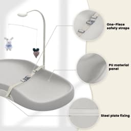 Nursery-Style Contoured Baby Changing Pad – Wipe-Clean, Non-Slip Design for Changing Tables