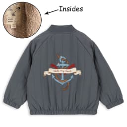 New 2025 KS Girls Cartoon Cotton Fleece Coats Winter Toddler Boys Lambswool Jacket Children Embroidery Coat Kids Outwear Clothes