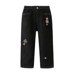 Dave Bella Children Embroidery Jeans Pants Winter Autumn Velvet Thicken Girls Straight Pants Casual Warm Trousers DK4253639