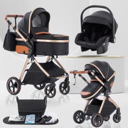 3 in 1 Baby Stroller Multi-functional High Landscape Cart Can Sit Reclining Light Folding Strollers Baby Pushchair Baby Carriage